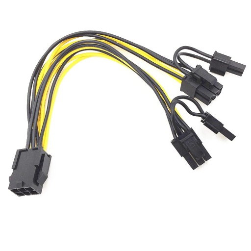 Rozd Zasilania Grafiki PCI-E 6PIN na 2x 8PIN Riser