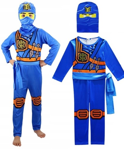 STRÓJ NINJA NINJAGO niebieski Jay 6-7 lat 122/128