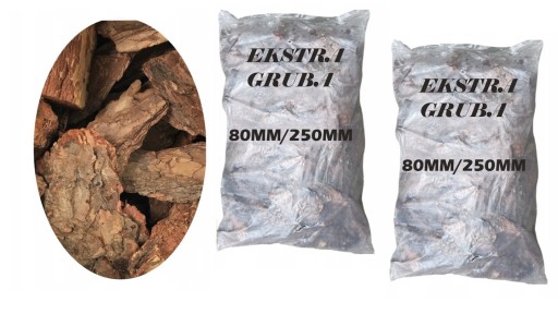 ZESTAW 2 WORKI KORA SOSNOWA EXTRA GRUBA 80/250MM RĘCZNIE SORTOWANA OZDOBNA