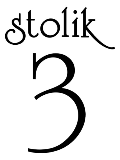 naklejka numeracja stołu 11x15 cyfry stolik numer