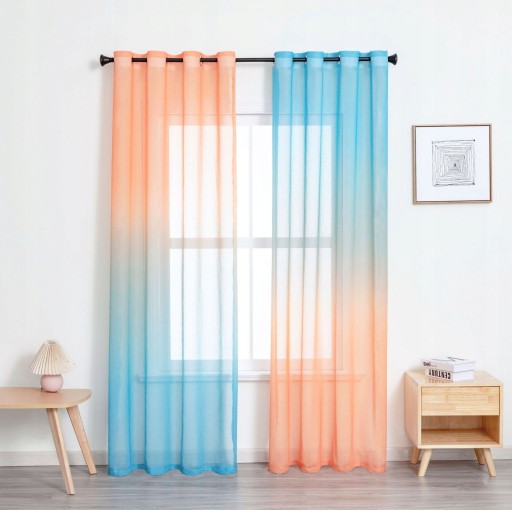 ZASŁONY FIRANA OMBRE WOALOWA CIENIOWANA 100x260 cm