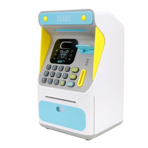 Piggy Coin Storage Deposit Auto Scroll Paper note Simulated Face Recogniti