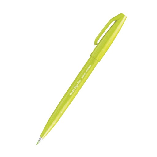 Pentel Pisak pędzelkowy do kaligrafii Brush Sign Pen limonkowy