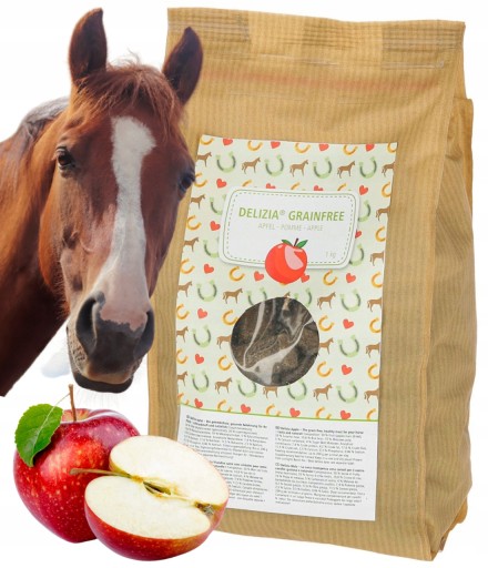 Smakołyki dla koni cukierki przysmaki witaminy Delizia Classic jabłko 1kg