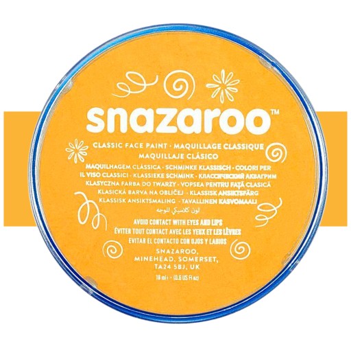 Farba do twarzy i ciała Snazaroo 18 ml ciemny ŻÓŁTY Ochre Yellow