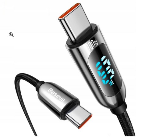 BASEUS KABEL USB-C 100W LCD 1M