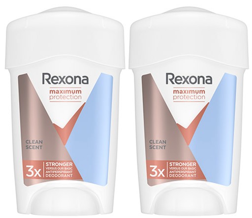REXONA max Protection Clean Scent sztyft dla kobiet 2 x 45 ml