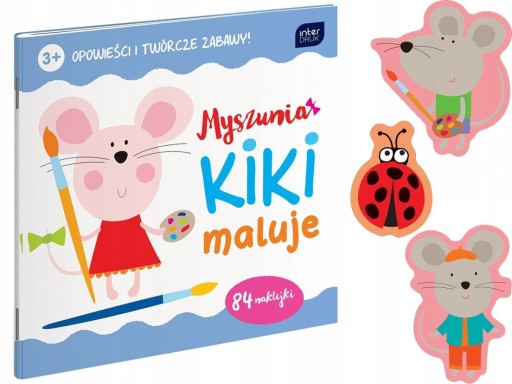 KOLOROWANKA Z NAKLEJKAMI MYSZUNIA KIKI MALUJE 3+