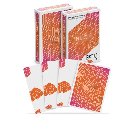 BICYCLE karty Cardistry NEON Orange iluzja triki