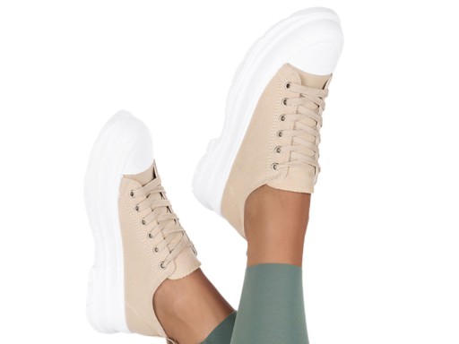 TRAMPKI NUDE BUTY DAMSKIE SPORTOWE PLATFORMA r 36