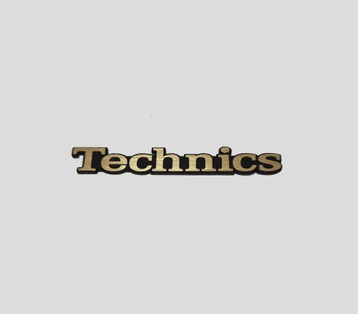 TECHNICS naklejka emblemat 40 x 6 mm * ZŁOTA
