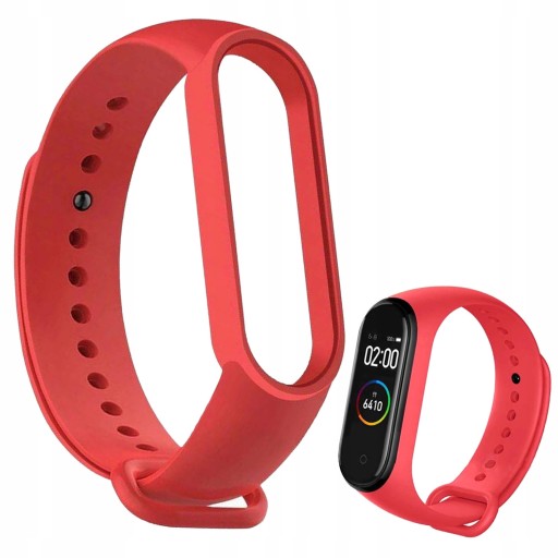 Pasek opaska do Smart Band MI BAND M3 M4 M5 CZERW
