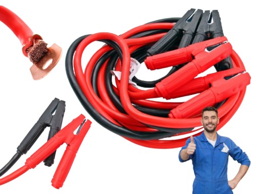 GRUBE KABLE ROZRUCHOWE PRZEWODY DO AKUMULATORA NEOMAX PR1500A6M 1500 A 6 M