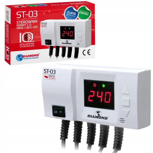 STEROWNIK POMPY C.O. i C.W.U. DIAMOND ST-03 LED