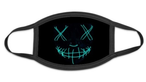 MASKA STREETWEAR TECHWEAR BAWEŁNIANA LED NEON PL