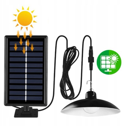 LAMPA SOLARNA OGRODOWA ŻYRANDOL DO ALTANY ECO LED