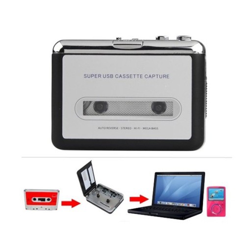 TAŚMA DO KOMPUTERA SUPER USB KONWERTER KASETOWY NA MP3 PRZECHWYTYWANIE AUDIO ODTWARZACZ MUZYCZNY