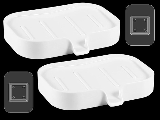 Plastikowa mydelniczka z drenażem, 2 szt