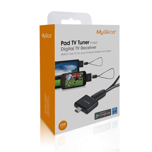 MyGica Pad TV tuner DVB-T2 Android USB-C HEVC Wifi EPG aplikacja