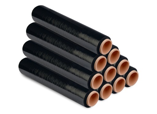 Folia STRETCH czarna strecz czarny 3 kg MOCNY x 10