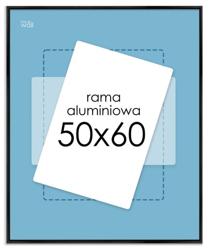 Czarna Ramka Rama aluminiowa 50x60 cm 60x50 cm