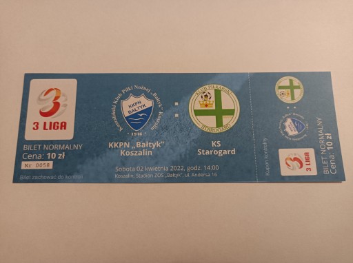 BAŁTYK KOSZALIN - KP STAROGARD GDAŃSKI 02-04-2022