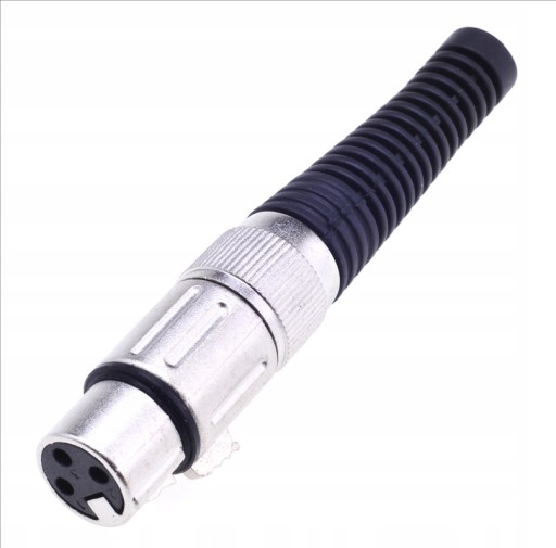 Gniazdo XLR mikrof 3p z odgiętka (3121)