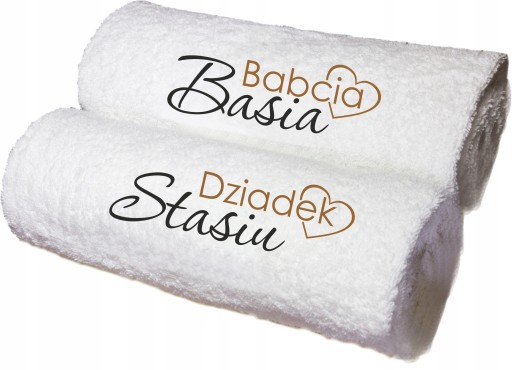 Ręczniki z HAFTEM prezent NA DZIEŃ BABCI DZIADKA