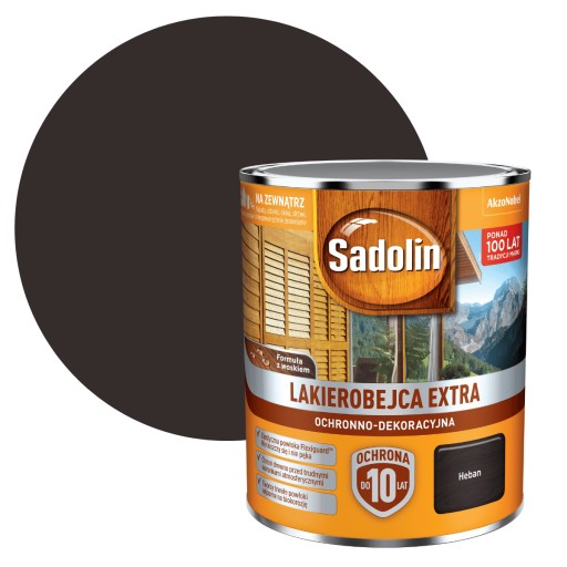 SADOLIN EXTRA 0,75L LAKIEROBEJCA DO DREWNA HEBAN