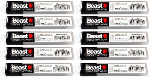 Beast Ostrza Łamane Wymienne 18mm KOMPLET 10x10szt(100szt)