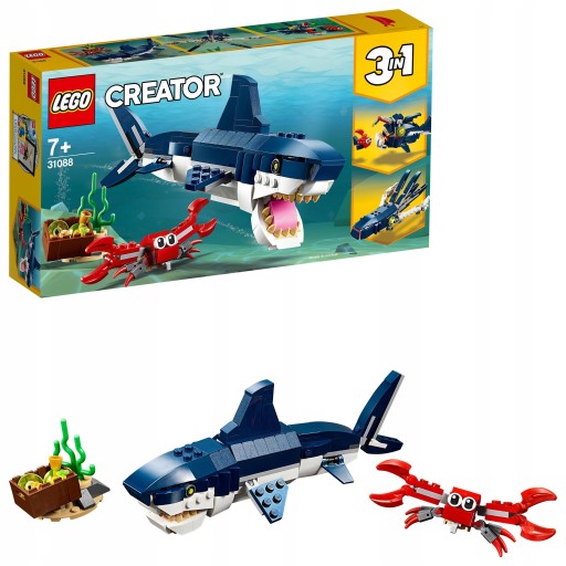 LEGO CREATOR MORSKIE STWORZENIA 3W1 ZESTAW KLOCKÓW PREZENT 7+