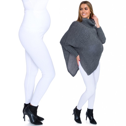 LEGGINSY CIĄŻOWE OCIEPLANE GETRY Z PANELEM 3XL