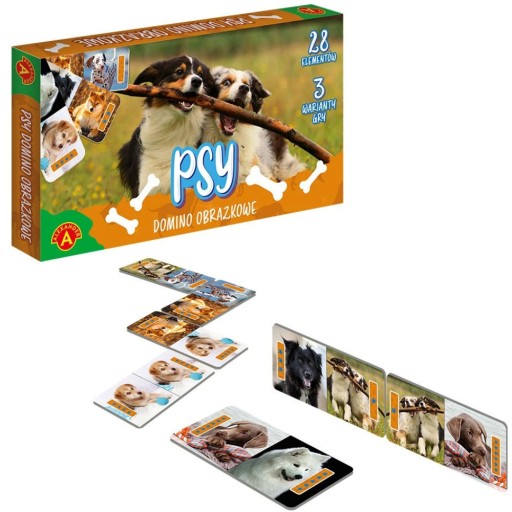 DOMINO OBRAZKOWE PSY PIESKI ZWIERZĘTA ALEXANDER