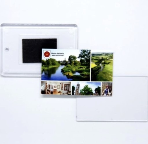 MAGNESY REKLAMOWE z nadrukiem Z LOGO duży magnes 97 x 67 mm 50szt