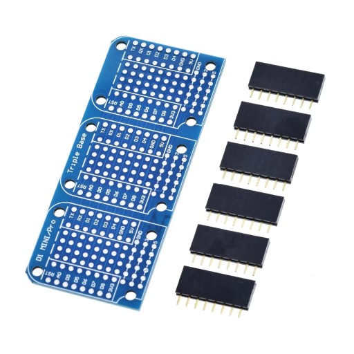 PCB Wemos D1 Mini Shield Triple Base