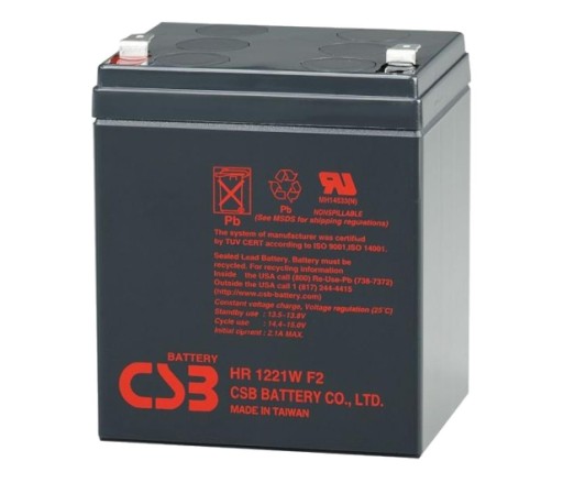 Akumulator AGM CSB HR1221 WF2 12V 5,3Ah UPS APC