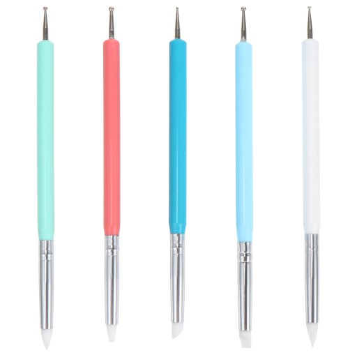 SILIKONOWE PRZYRZĄDY DO PAZNOKCI PICKER PEN DOT PĘDZEL IGŁOWY 5