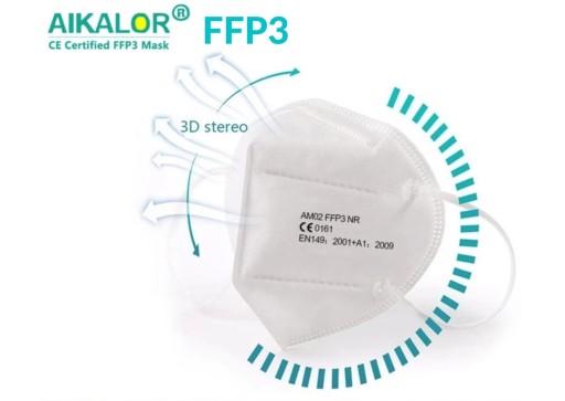 Aikalor maska maseczka ochronna FFP3 CE 10 sztuk