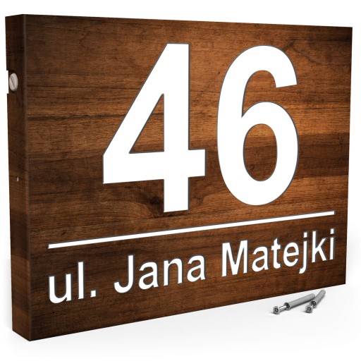 DUŻA TABLICZKA ADRESOWA Numer Domu 40x30 DYSTANSE