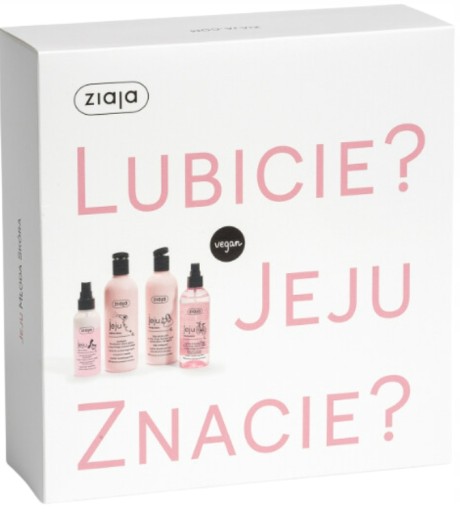 Ziaja Jeju Zestaw Prezentowy 4 Kosmetyków Szampon Mgiełka Odżywka Żel 300ml