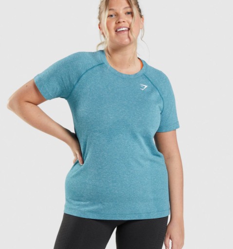 GYMSHARK KOSZULKA DAMSKA SPORTOWA NIEBIESKA M 1A2D5_A*