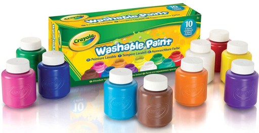 Farby Farbki Crayola 10 Kolorów Zmywalne 10x59ml