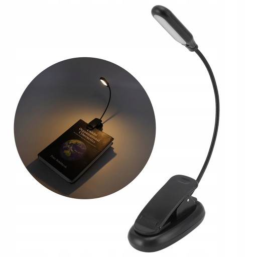LAMPKA LED Z KLIPSEM IDEALNA DO CZYTANIA KSIĄŻEK