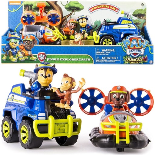 PSI PATROL DŻUNGLA 2 POJAZDY + FIGURKI CHASE ZUMA