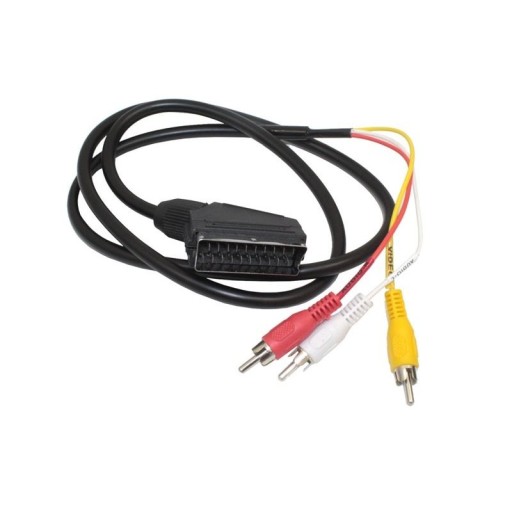 Przewód Kabel SCART EURO EUROZŁĄCZE na 3 RCA cinch chinch czincz 1,2m czar