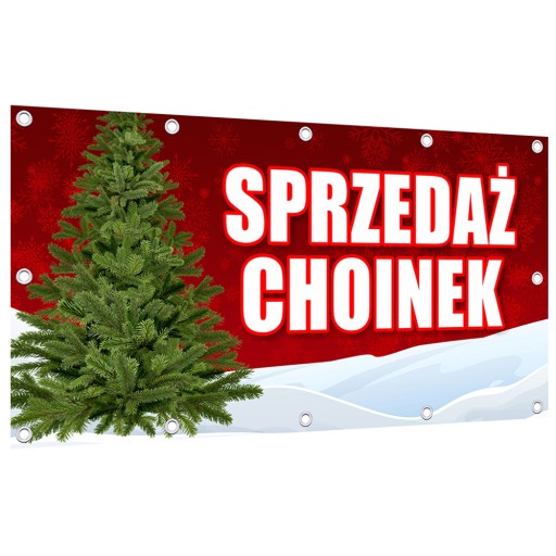 BANER REKLAMOWY 1x2m SPRZEDAŻ CHOINEK CHOINKI