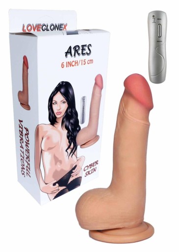 Realistyczny Naturalny Wibrator ARES LOVECLONEX 15CM 7 Trybów Wibracji