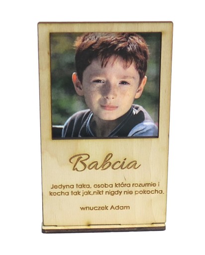 DREWNIANA RAMKA ZDJĘCIE PREZENT DZIEŃ BABCI MC81