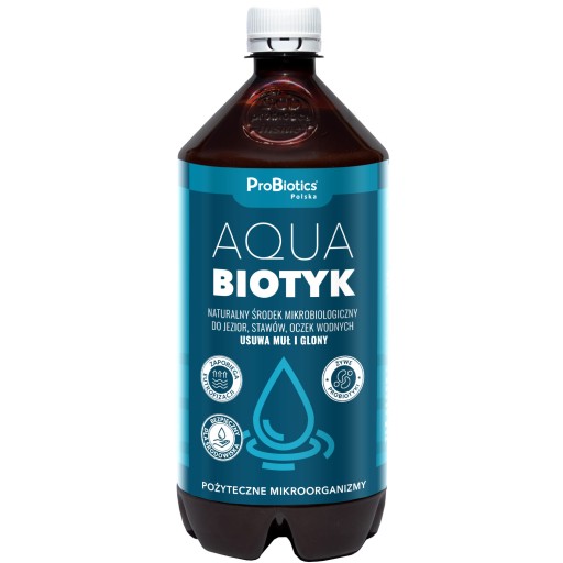 AQUABIOTYK 1L NATURALNY ŚRODEK MIKROBIOLOGICZNY OCZYSZCZANIE STAWÓW OCZEK