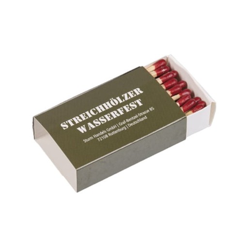 ZAPAŁKI WODOODPORNE MIL-TEC SZTORMOWE 38szt MILITARNE TURYSTYCZNE